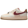 Nike Air Force 1 Кожа Амортизация Низкие Кеды Скейтборд Обувь Женские Розовый Белый Красный