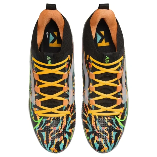 Nike Alpha Menace 4 Противоскользящие футбольные бутсы Мужские Черные и Оранжевые