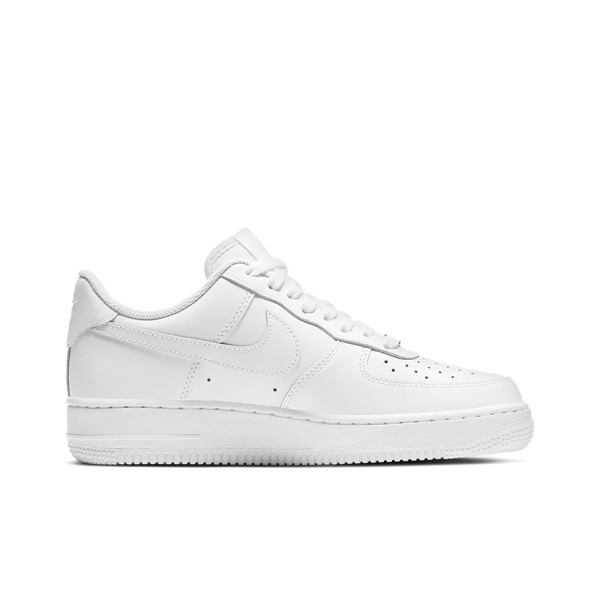 Nike Air Force 1 'Triple White' Кожа Устойчивая к истиранию Низкие Кроссовки для скейтбординга Женские Чисто белые