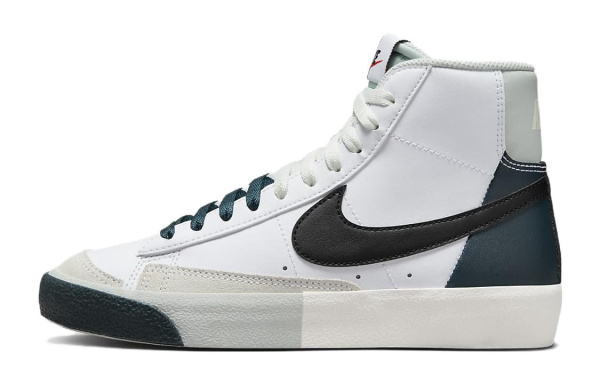 Nike Blazer Slip-Resistant Abrasion-Resistant MID Топ Детские Скейтбординг Черный Белый Унисекс