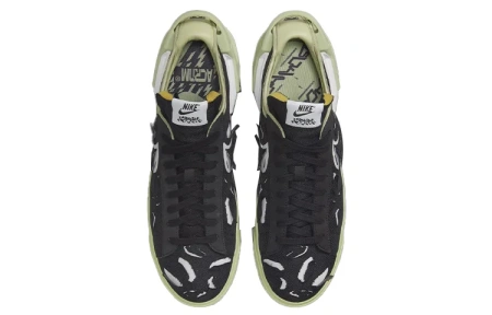 ACRONYM X Nike Blazer 'Черный' Городской техвир Низкие кроссовки для скейтбординга Унисекс Черный Зеленый