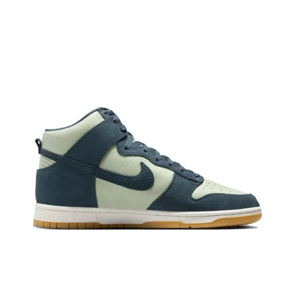 Nike Dunk High противоскользящие устойчивые к истиранию высокие скейтбординговые кроссовки унисекс синий зеленый