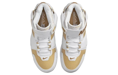 Nike Lebron 2 MID Топ Баскетбольные кроссовки для игры Мужской Белый Золото