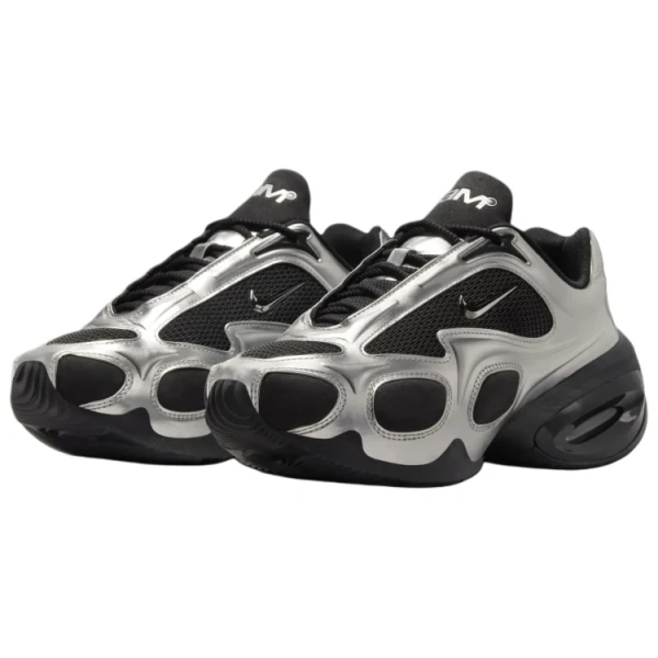 Nike Air MAX Muse Аbrasion Resistant Низкий Топ Повседневная Обувь Женская Серебряный Черный