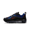 Nike Air Max 98 Black Panther Mesh Low-Top Марафон Беговые кроссовки Женские Черные Синие