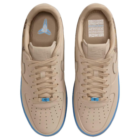 Nike Air Force 1 Low Топ Скейтборд Кроссовки Унисекс Коричневый Синий