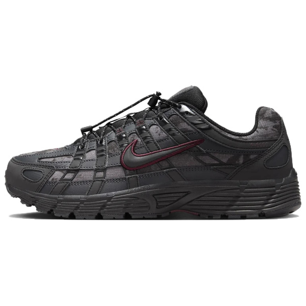 Nike P 6000 противоскользящие устойчивые к истиранию низкие беговые кроссовки женские черные