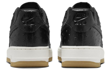 Nike Air Force 1 'Черный Ostrich' Низкие Кроссовки для скейтбординга Женские Черные