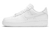 Nike Air Force 1 'Triple White' Кожа Устойчивая к истиранию Низкие Кроссовки для скейтбординга Женские Чисто белые