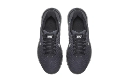 Nike Air Max 2017 Амортизация Износостойкий Низкий Топ Детские Беговые Кроссовки Черный Серый Подростки