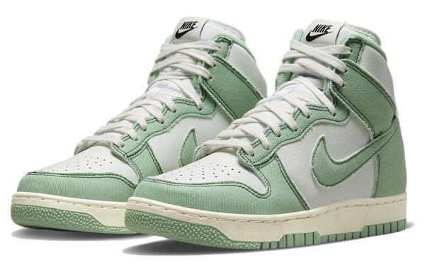 Nike Dunk High 'Зеленый Деним' Высокие Кроссовки для скейтбординга Женские Зеленые