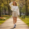 Nike Phoenix Waffle Low Casual Обувь Женская Синяя Белая