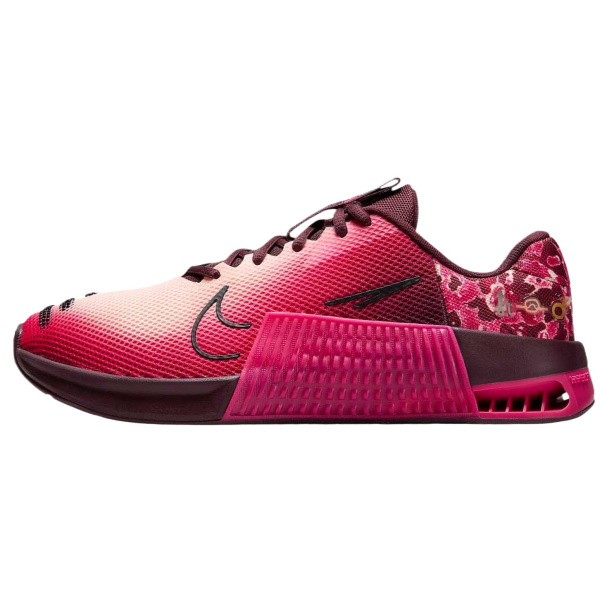 Nike Metcon 9 Противоскользящие Устойчивые к износу Низкие Кроссовки для бега Женские Розовые Красные