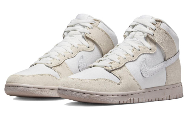 Nike Dunk High EMB Соль Озеро Городской Удобный Высокие Кроссовки для скейтбординга Мужские Белые