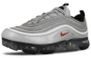 Nike Vapormax 97 Low Топ Воздушная Подушка Марафон Беговые кроссовки Мужские Серебряные Пуля