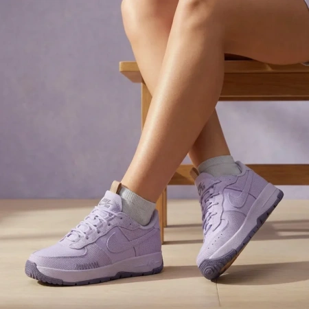 Nike Air Force 1 Wild Fabric Удобные Круглый-Носок Термозащита Противоскользящие Низкие Кроссовки для Скейтбординга