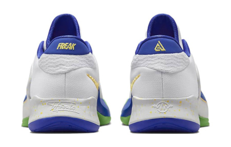 Nike Freak 4 GS Амортизация Дышащий Низкий Верх Детские Баскетбольные Кроссовки Белый Синий