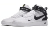 Nike Air Force 1 MID Топ Детские Скейтбординги Черный Белый Унисекс