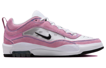 Nike SB Ishod Замша Устойчивая к истиранию Дышащая Низкие Кроссовки для скейтбординга Унисекс Розовые