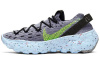 Nike Space Hippie 04 Ткань Амортизация Противоскользящий Низкий Топ Повседневная Обувь Женская Серый Зеленый
