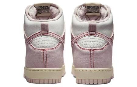Nike Dunk High 1985 Розовый Деним Винтаж Высокие Кроссовки для скейтбординга Унисекс Белый Розовый