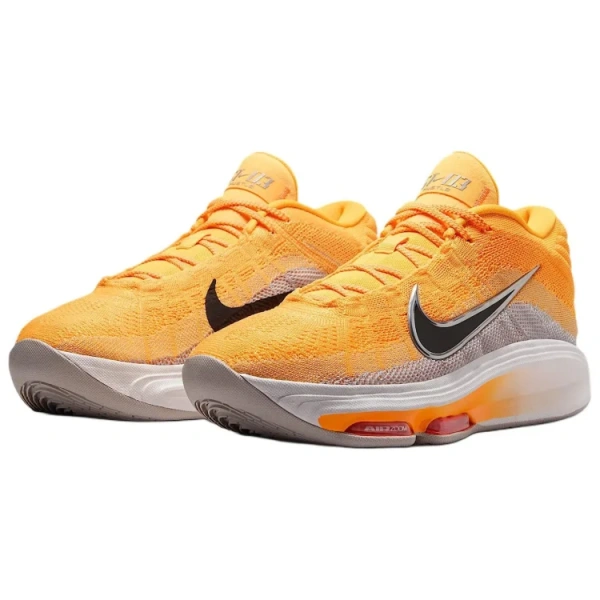 Nike GT Hustle 3 Противоскользящие Устойчивые к износу Низкие Баскетбольные кроссовки Мужские Оранжевый Серый