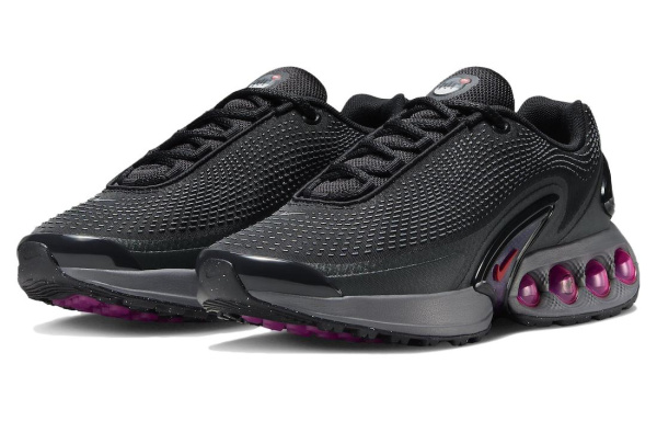 Nike Air Max DN Устойчивая к истиранию Низкая Повседневная Обувь Женская Черная Фиолетовая