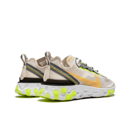 Nike React Element 87 Амортизация Противоскользящие Низкие Повседневные Беговые Кроссовки Унисекс Оранжевый Зеленый