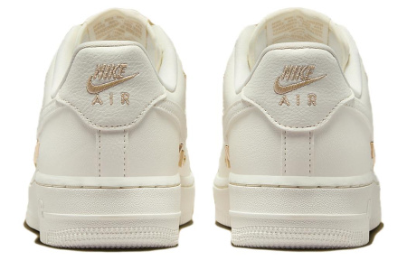 Nike Air Force 1 Мини Золотой Спилок Коровья Кожа Устойчивая к Износу Низкие Кроссовки для Скейтбординга Женские