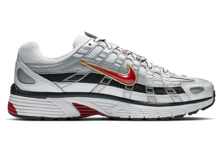 Nike P 6000 Устойчивые к истиранию Низкие повседневные городские кроссовки для бега Женские Белые Красные