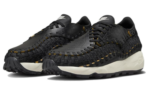 Nike Footscape Ткани вязаные 'Черный' Удобный Низкий Топ Повседневная Обувь Женская Черная