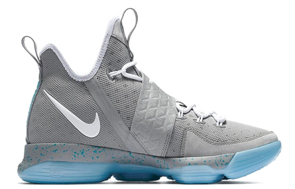 Nike Lebron 14 MAG Круглый носок Амортизация Поддержка Высокие Баскетбольные кроссовки для игры Мужской Серый