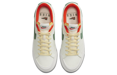 Nike Court Legacy Low Топ Скейтборд Кроссовки Женские Бежевый Белый Зеленый