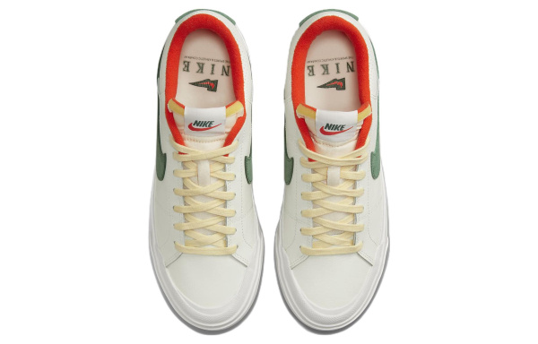 Nike Court Legacy Low Топ Скейтборд Кроссовки Женские Бежевый Белый Зеленый