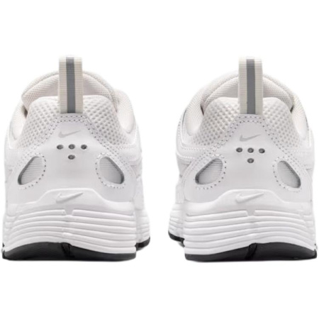 Nike P 6000 Натуральная кожа Дышащий Низкий Топ Беговые кроссовки Серебристо-белый Детский