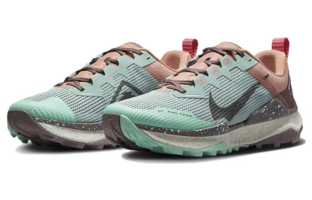 Nike Wildhorse 8 Амортизация Противоскользящие Устойчивые к истиранию Низкие Беговые кроссовки Женские Синие Розовые