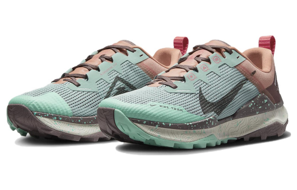 Nike Wildhorse 8 Амортизация Противоскользящие Устойчивые к истиранию Низкие Беговые кроссовки Женские Синие Розовые