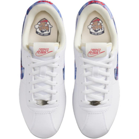 Nike Cortez Аbrasion Resistant Низкие Детские Лифт Кроссовки Белые Подростковые