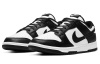 Nike Dunk Low Retro 'Черный' Кожа Устойчивая к истиранию Низкие Кроссовки для скейтбординга Мужские Черно-белые