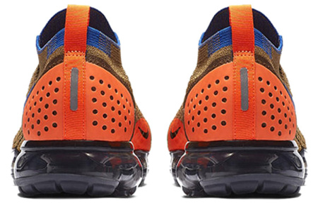 Nike VaporMax Flyknit 2 Low Топ Воздушная Подушка Повседневные Беговые Кроссовки Мужские Темно-Золотой Гоночный Синий