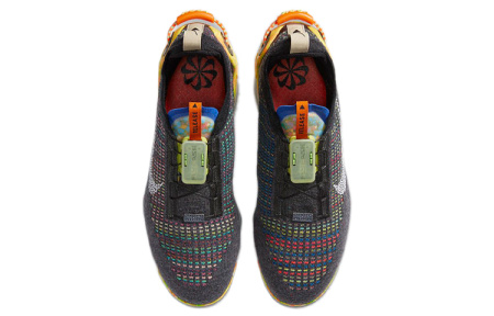 Nike VaporMax Flyknit Ткань Низкий Топ Воздушная Подушка Повседневные Беговые Кроссовки Мужские Серый Желтый