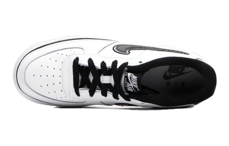 Nike Air FORCE 1 LV8 Устойчивые к истиранию Низкие детские скейтбординговые кеды Белый Черный