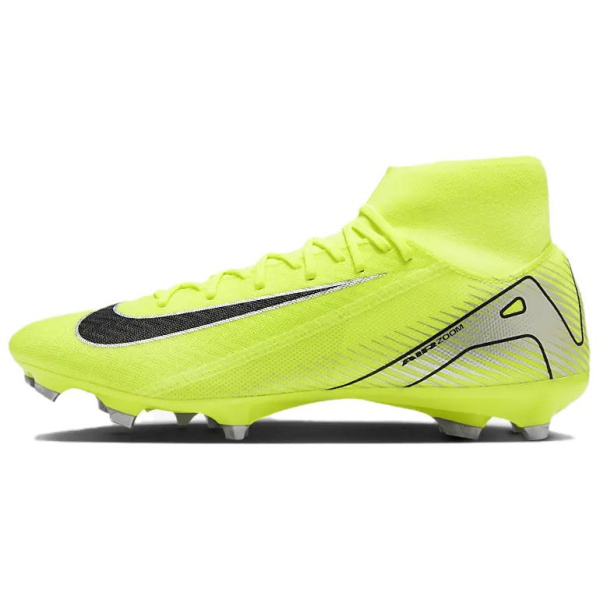 Nike Mercurial Superfly 10 FG Твердый Грунт Противоскользящие Устойчивые к Износу Футбольные Бутсы Мужские Зеленые