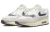 Nike Air Max 1 Low Топ Повседневные Беговые Кроссовки Мужские Белый Серый Черный