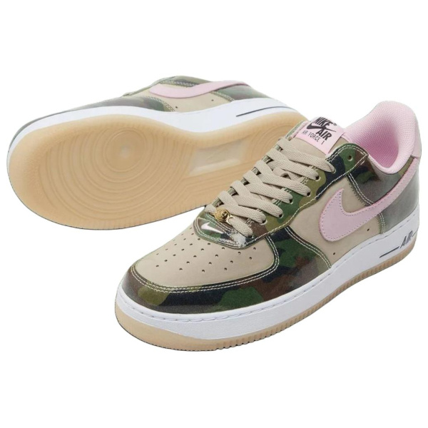 Nike Air Force 1 Low Топ Скейтборд Кроссовки Мужские Коричневые Зеленые Розовые
