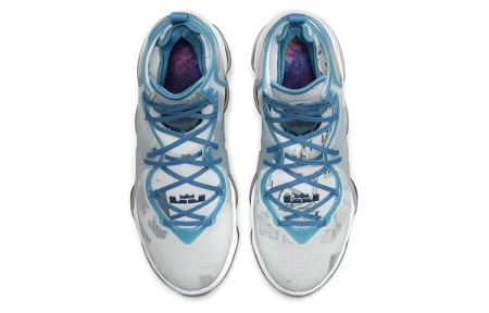 Nike Lebron 19 High Топ Баскетбольные кроссовки для игры Унисекс Серебристо-серый Азиатская версия