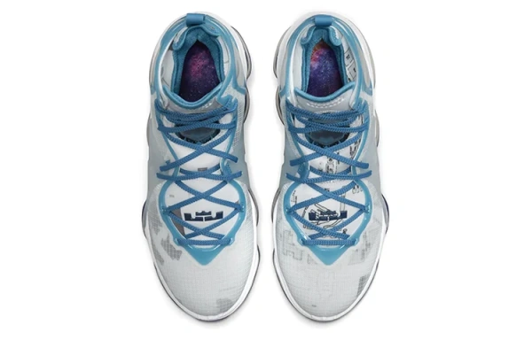 Nike Lebron 19 High Топ Баскетбольные кроссовки для игры Унисекс Серебристо-серый Азиатская версия