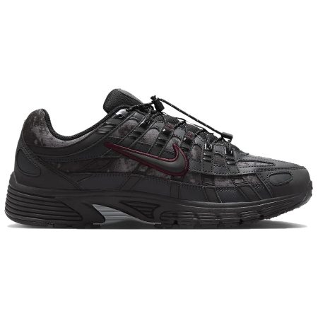 Nike P 6000 противоскользящие устойчивые к истиранию низкие беговые кроссовки женские черные