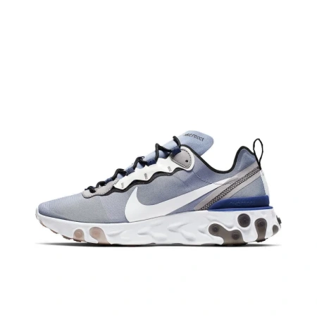 Nike React Element 55 Амортизаторы Устойчивые к истиранию Низкий Топ Марафон Беговые кроссовки Унисекс Ледяной синий
