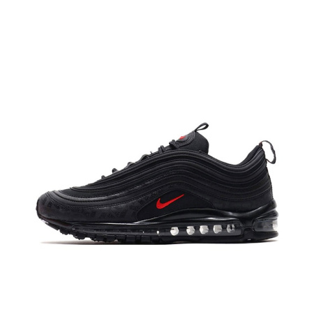 Nike Air Max 97 Сетка Кожа Низкий Верх Воздушная Подушка Марафон Беговые Кроссовки Мужские Черные